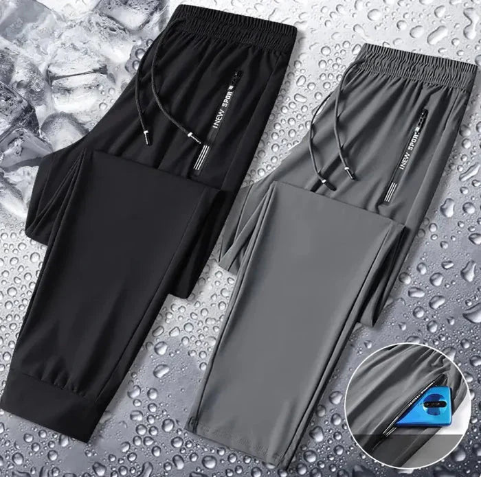 Combo of 2 Men's Sports Regular Fit Lycra Hot Track Pant with Two Side Pockets ( Black + Grey) (Buy 1 Get 1 Free )